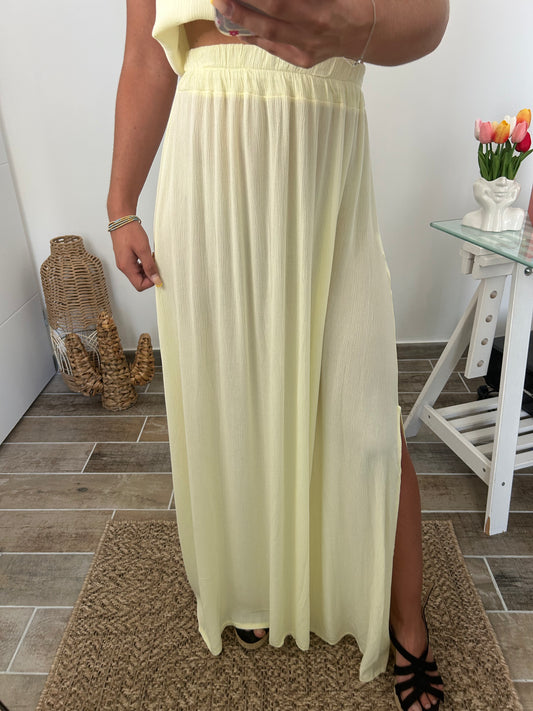 Ensemble blouse et jupe MARIA jaune