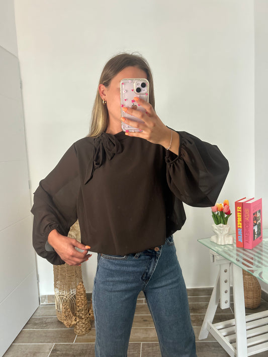 Blouse VICO marron foncé