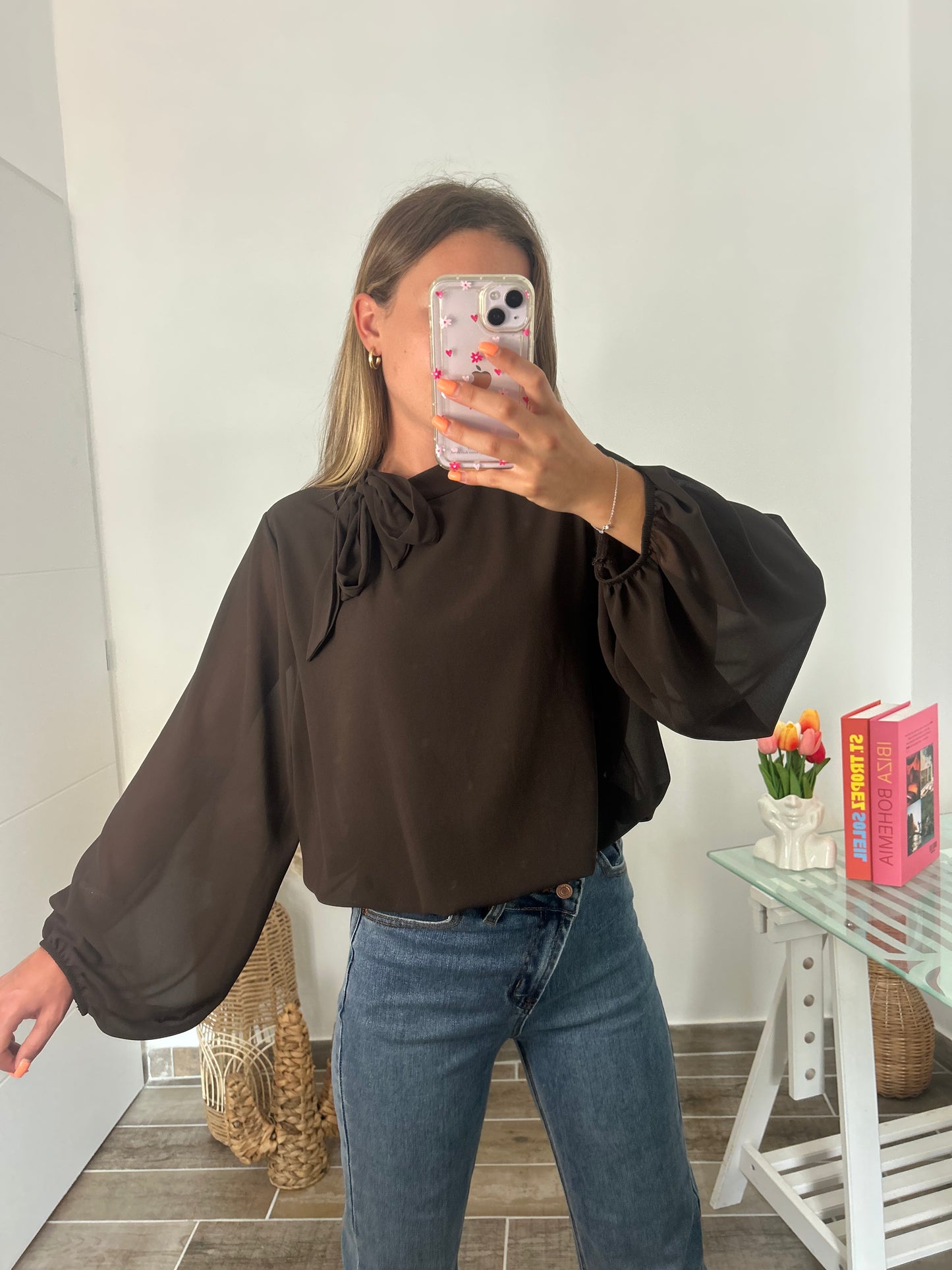Blouse VICO marron foncé